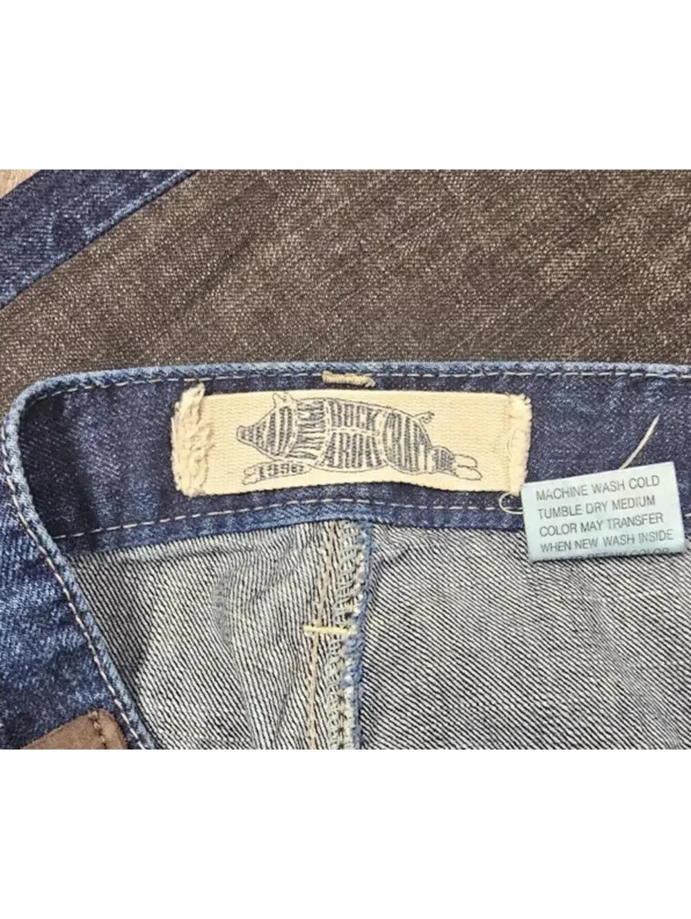Buckaroo Jeans Mens Size 32x32 Indigo‎ Patches Destroyed Distressed Designer